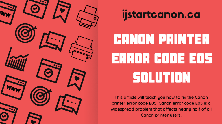 Canon printer error code E05